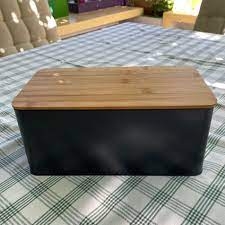 BROODTROMMEL ZWART MET PLANK ()